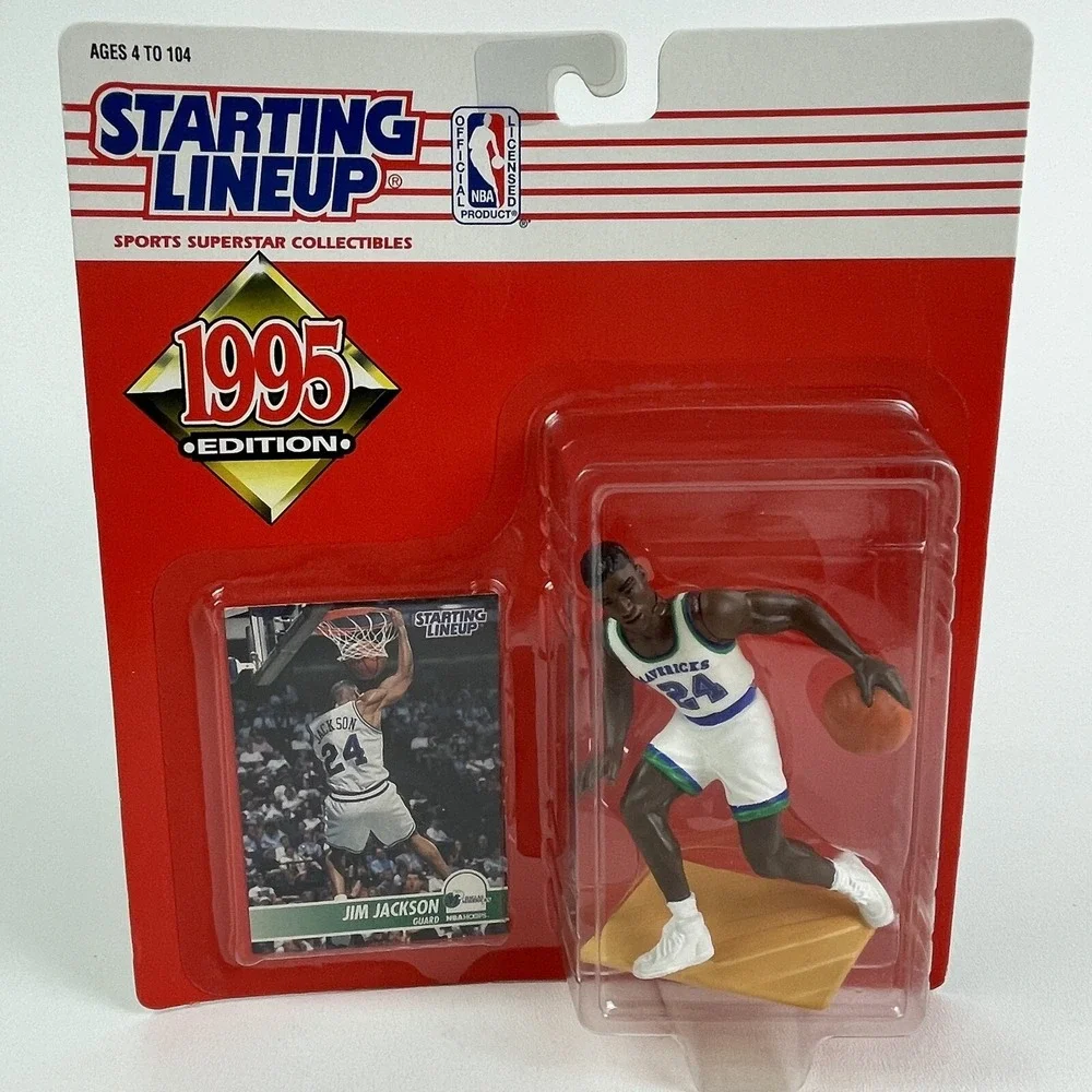 NBA Starting Lineup SLU Jim Jackson Action Figure Dallas Mavericks 1995